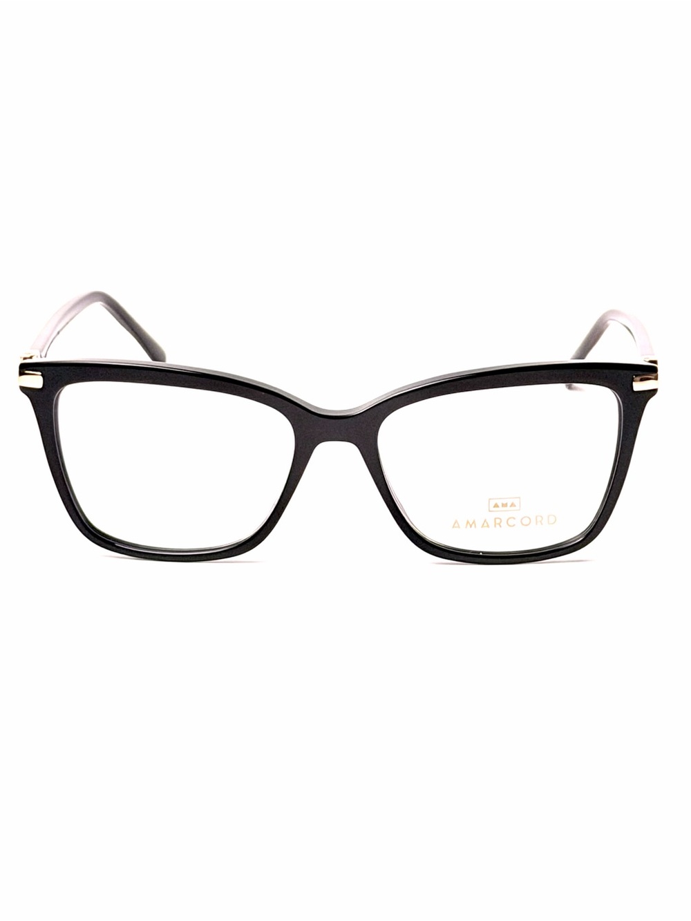 Amarcord AM253 Col.1 Black Plastic Eyeglasses Frames New Authentic - Picture 4 of 7